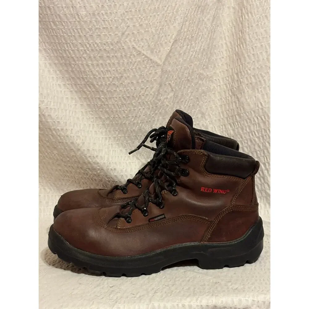 Red Wing 2246 Insulated Waterproof Steel Toe Safety Boots Brown Leather Mens 11D